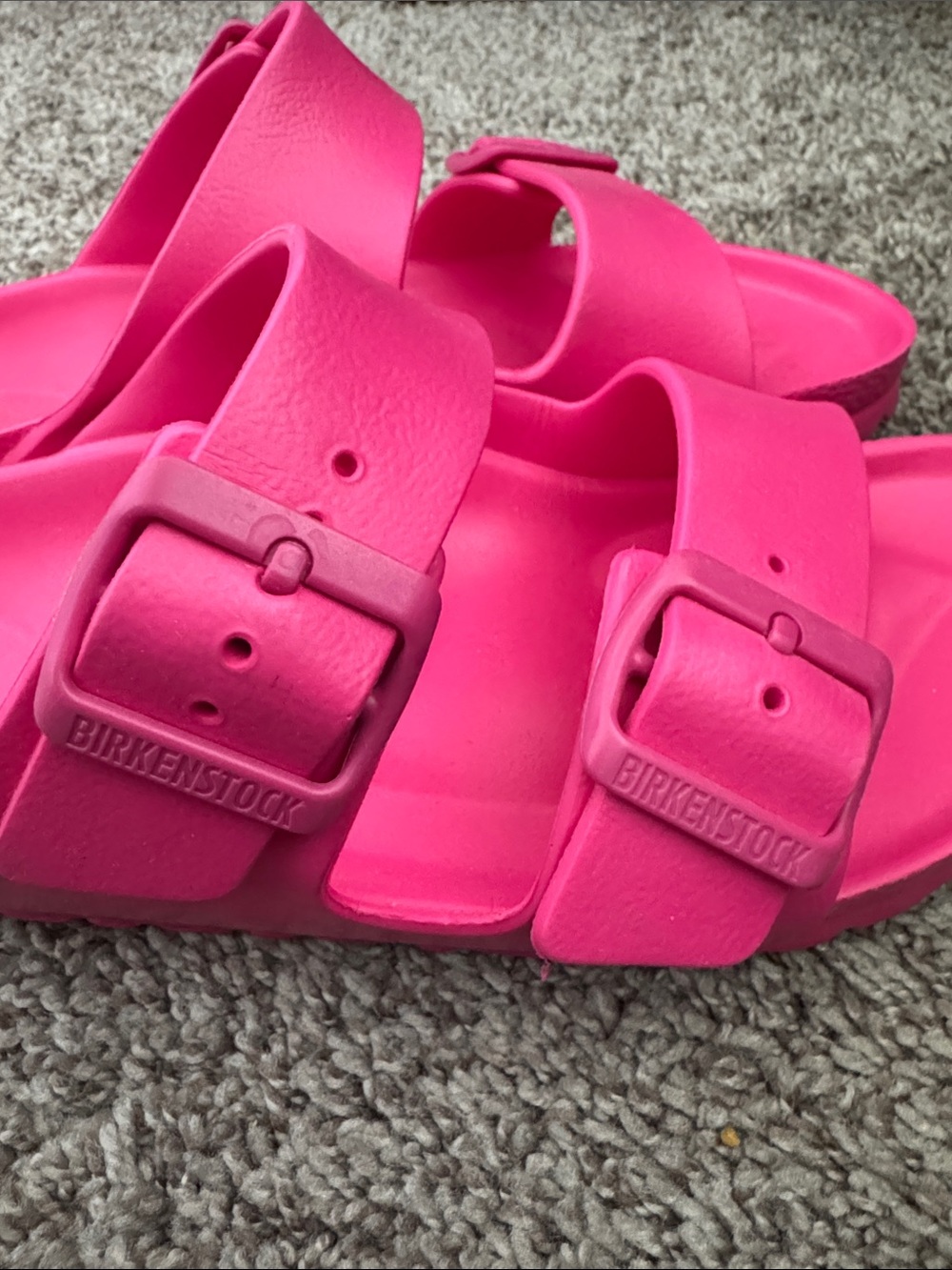 Birkenstock Hot Pink Double-Strap EVA Sandals - Picture 2 of 3